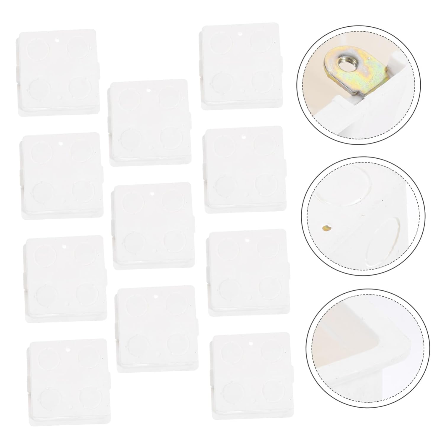 Mobestech 5sets Wall Mounted Junction Boxes Type Electrical Box Watertight Socket for Home and Commercial Use Pressure Resistant Design Suitable for Standard Panels Color 10pcs*5