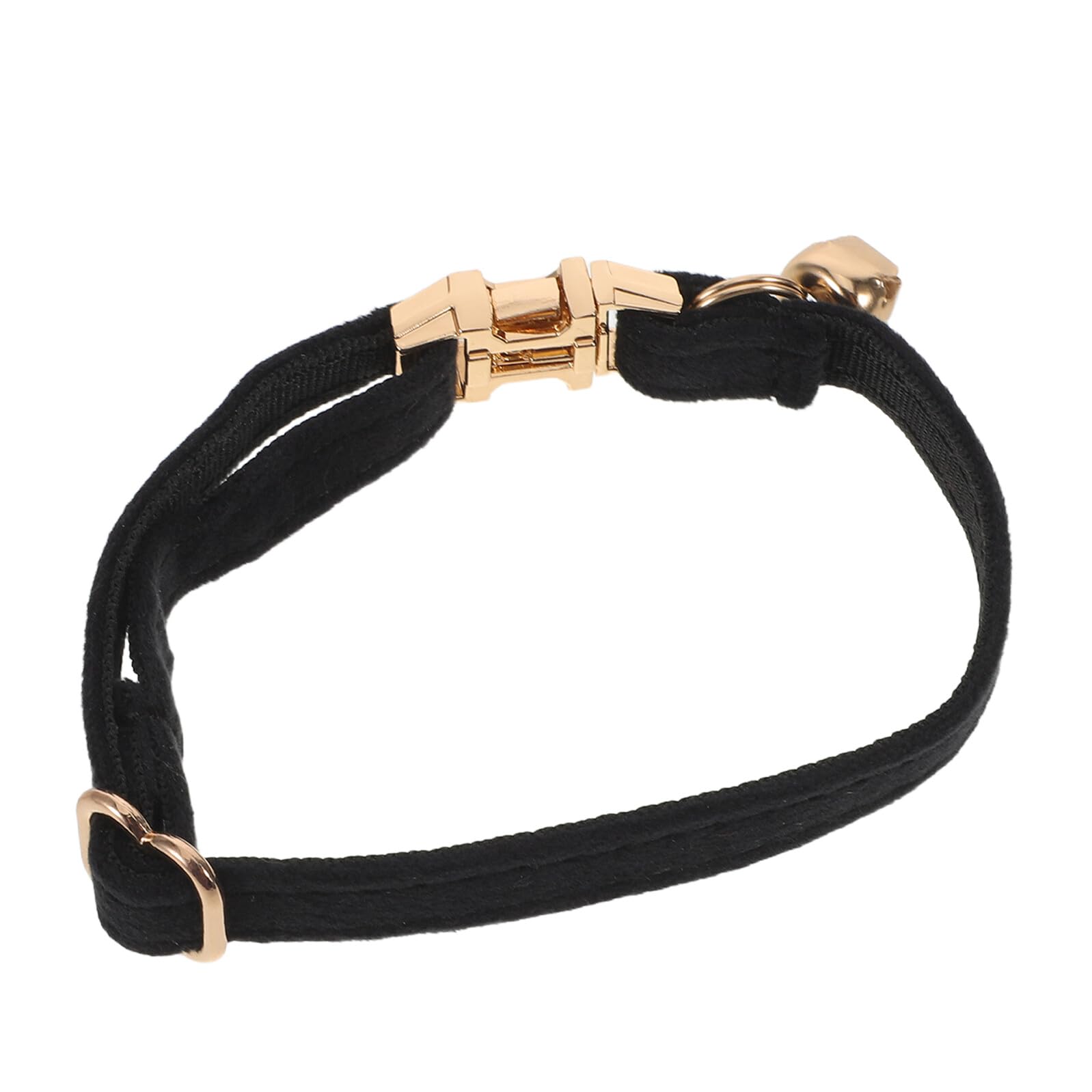 ifundom Collier Ajustable pour Chat avec Clochette Velours Doux et Fermoir Doré pour Chatons et Petits Chats