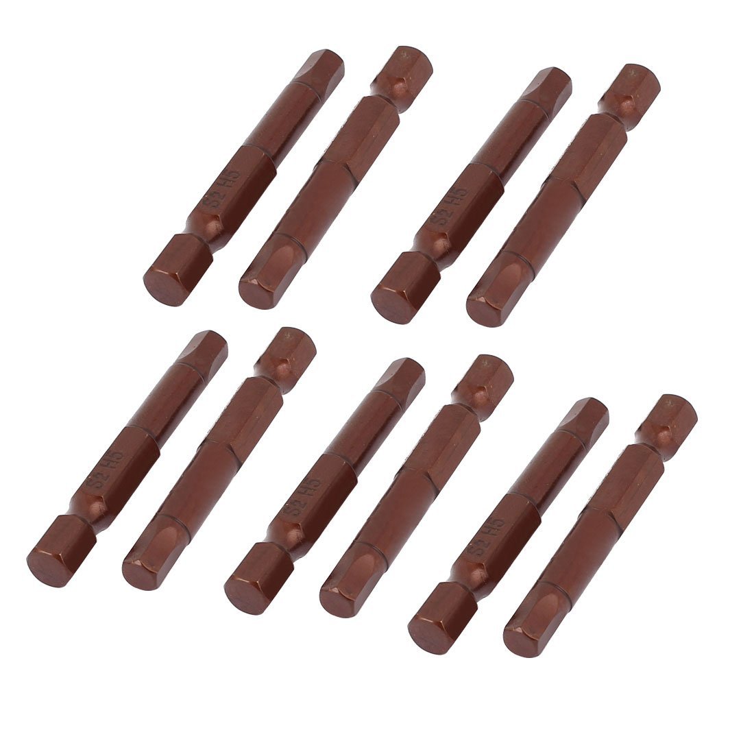 Utoolmart 8Pcs 1/4-Inch Shank 50Mm Long H5 S2 Magnetic Hex Head Screwdriver Bits Repair Tool