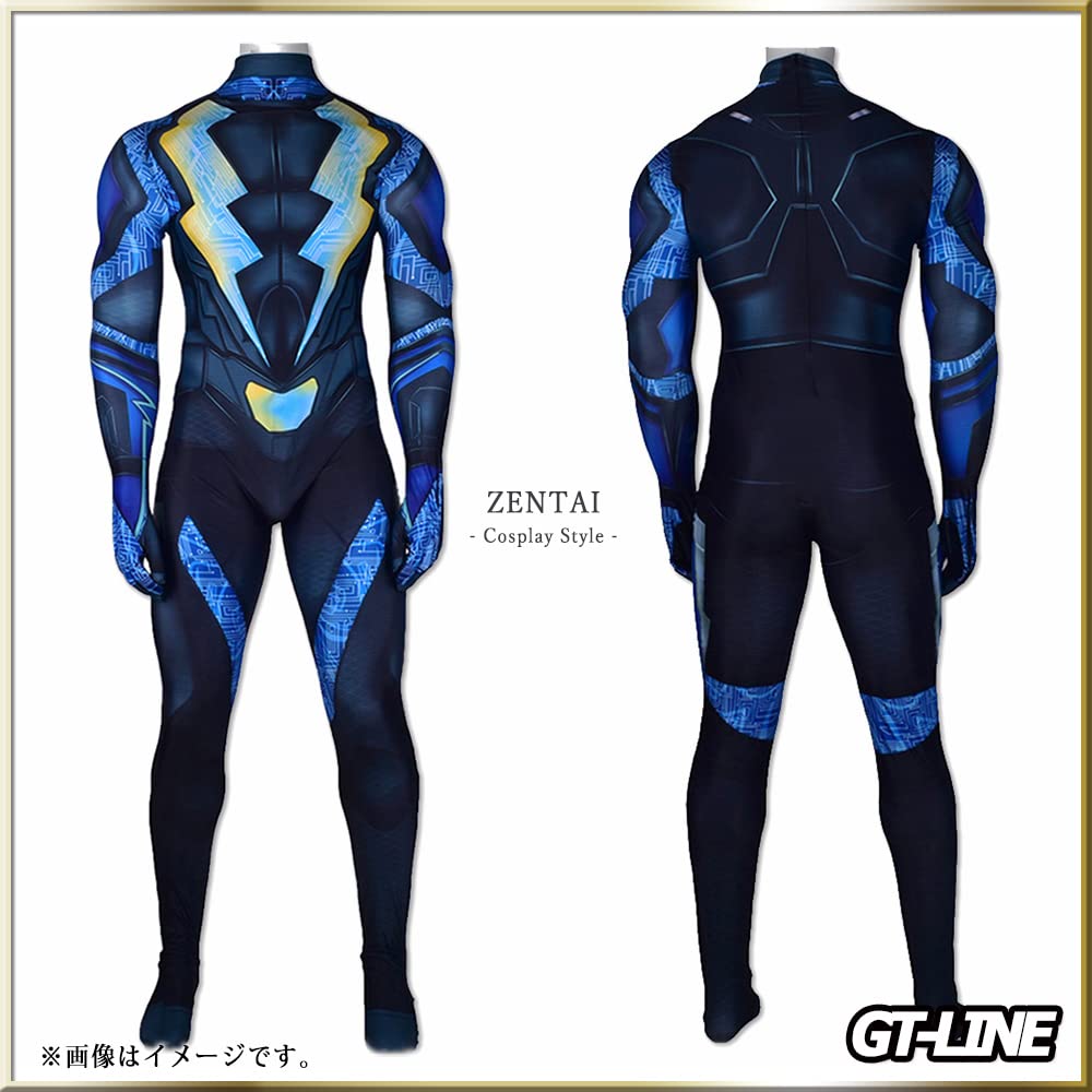【極美品】全身タイツ　ブルー Amazon.co.jp: [ジーティーライン] 全身タイツ ヒーロー