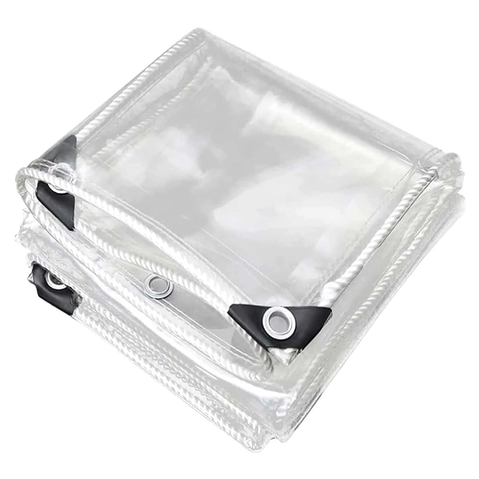 Amunpitic Telone Trasparente Con Occhielli 10x1m – Impermeabile E Resistente Per Giardino, Auto E Serre