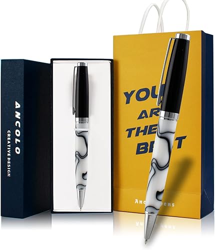 Juego de bolĂgrafo de lujo personalizado con caja de regalo, dos recambios de tinta negra y tarjeta de regalo grabada con tus nombres de mensaje, Juego de bolĂgrafo de lujo personalizado con caja de regalo, dos recambios de tinta negra y tarjeta de regalo grabada con tus nombres de mensaje,