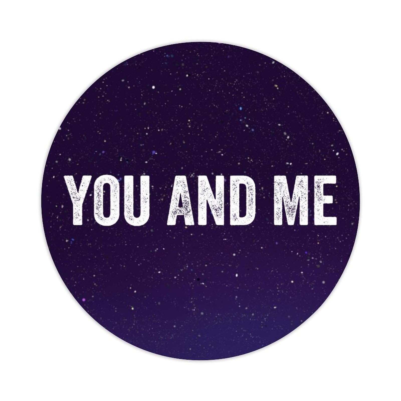 Etiquetas adhesivas redondas de 10 cm con texto en inglés "You and Me", etiquetas de regalo, decoración para laptop, sobres, sellos, botella de agua, caja de tarjetas, bolsas de regalo, 50 unidades