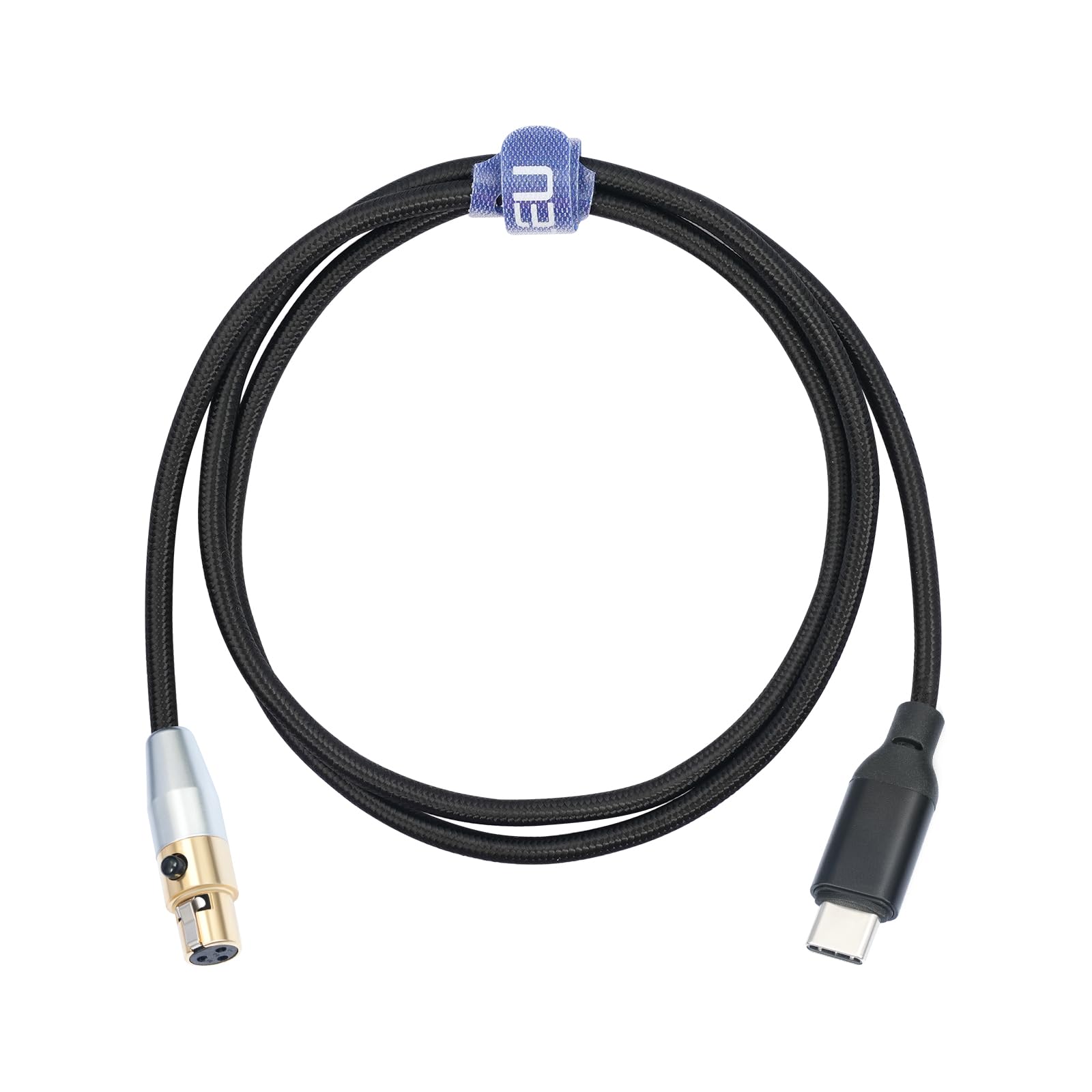 HUALEU 3FT USB C to 3Pin Mini XLR Female Stereo Replacement Headphone Cable,32Bit/384Khz/SNR 120DB HiFi Replacement Cable for AKG K240/K240MK II / K702 / K271s /K182/K175/K181/K371/Q701 Headphones