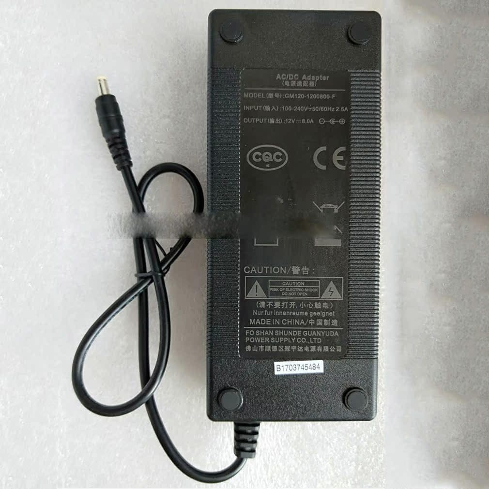 For GVE GM120-1200800-F 12V 8A 96W 5.5*2.5mm電源 ACアダプター 互換用の充電器 パワー