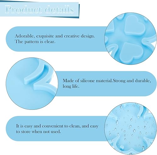 Miniatura 5 de ABOOFAN 2 moldes de silicona para trébol de cuatro hojas, molde de resina de trébol del día de San Patricio, llavero, moldes de resina epoxi con