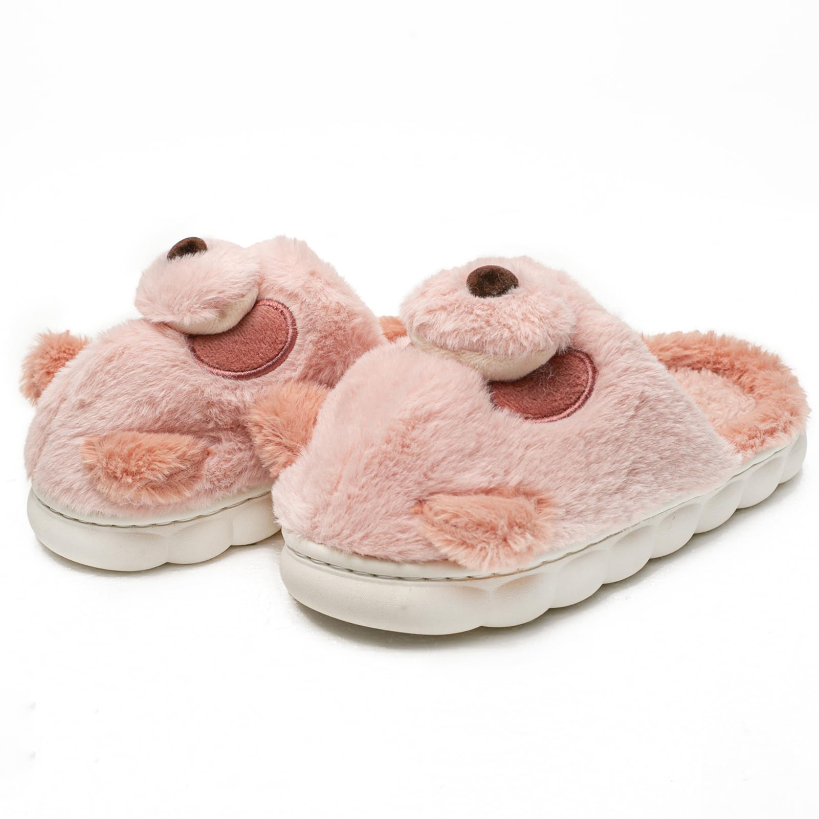 Axcone Toddler Boys Girls Animal Panda Slippers Kid's Indoor Home Slippers for Winter Warmth Slippers Cartoon Soft Plush Slippers(Toddler/Little Kids/Big Kids)