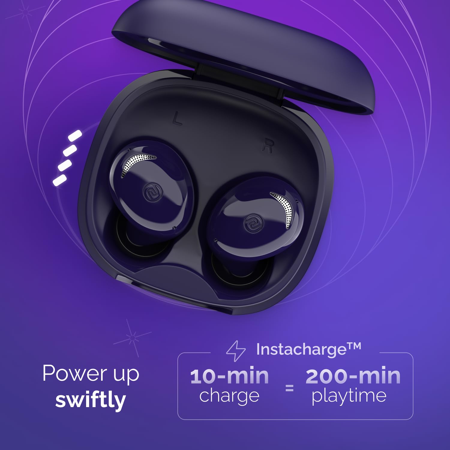 Noise Buds Trance in-Ear Truly Wireless Earbuds with 45H of Playtime, Low Latency(up to 40 ms), Instacharge(10 min=200 min), BT v5.3(Space Blue) — Amazon image 5