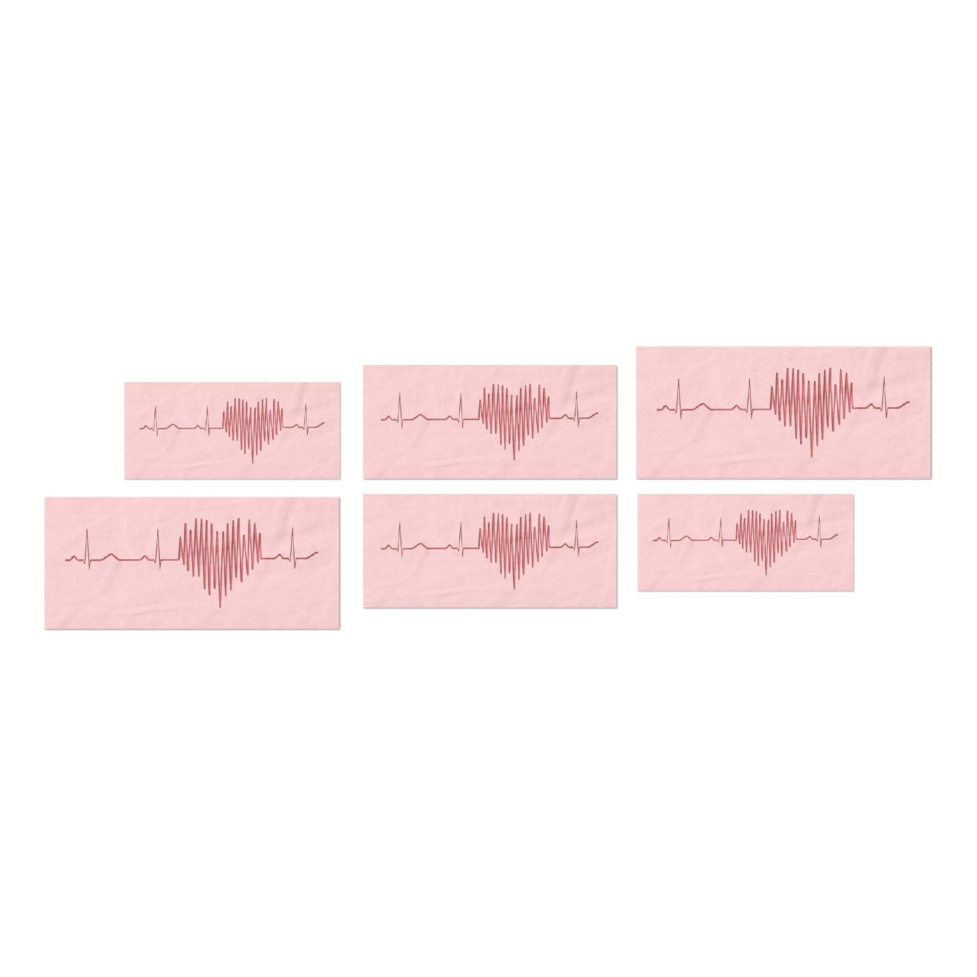 Stencil Stop EKG Szablon w kształcie serca – wielokrotnego użytku do projektów DIY, malowania, rysowania, rzemiosła – 14 mil tworzywo sztuczne mylarowe (5 cm, 7,6 cm i 10 cm, 2 sztuki)