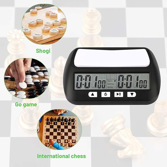 Namvo Chess Clock Digital Multifunctional Display Chess Timer with Alarm Function Chess Timer for Home and Tournaments