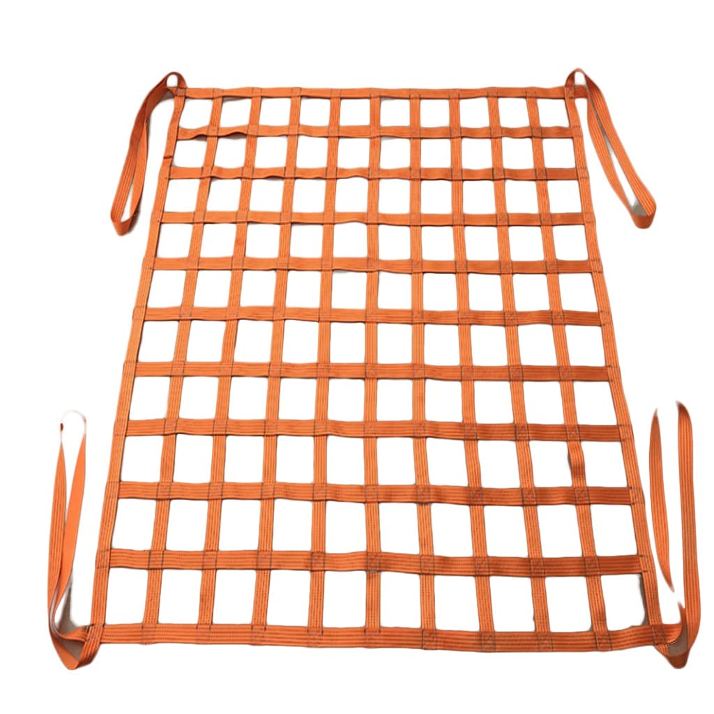 WQPMNYG Hoisting Lifting Nets,Heavy-Duty Cargo Lifting Sling Net 1.5m x 1.5m, Tear-Resistant Hoisting Net, Strong Load-Bearing Material Handling Straps for Safe Cargo Transport