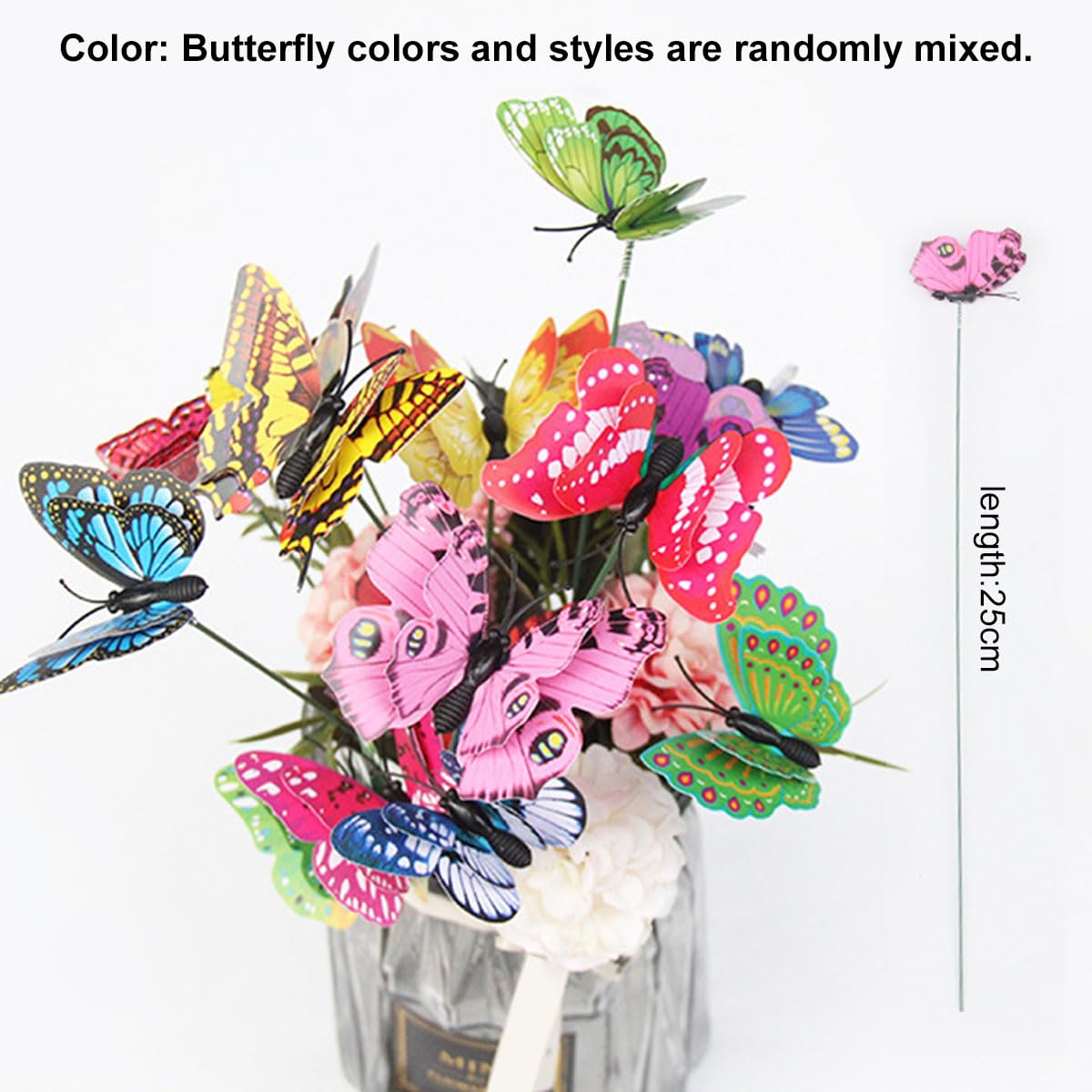 Piquets En Forme De Papillon Colorés, Pot De Fleur... - Grandado