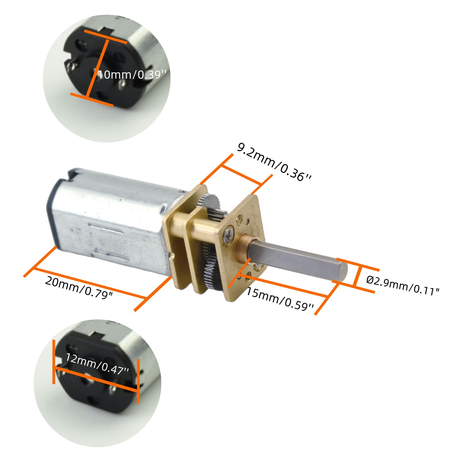 CHANCS Electric Micro Motor N30 DC Gear Motor DC 5V 42RPM Electric Gearbox 6V 50RPM Reducer Motor for Robot DIY 2PCS