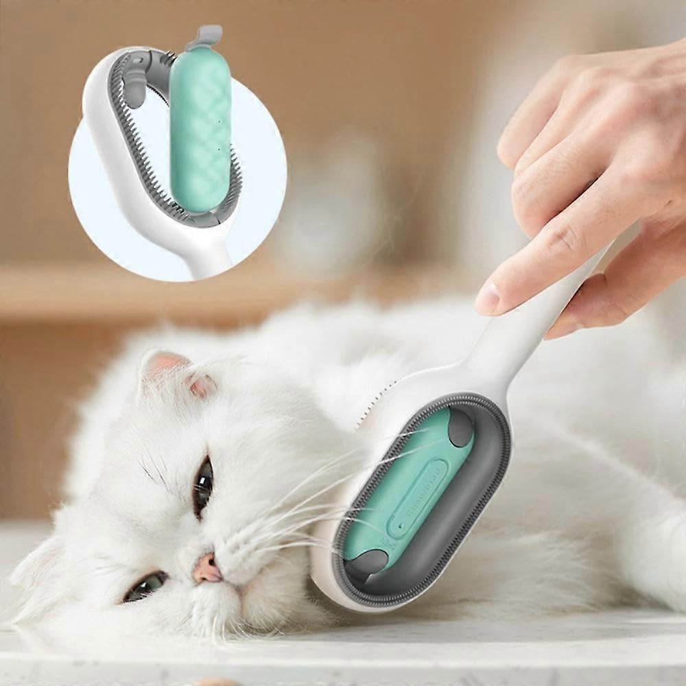 Katzenbrsten fr Innenkatzen, Hundebrste zum Verschtten mit Metal Katzenkamm, Selbstreinigende Haustier-Haarbrste mit Freigabeknopf fr die Pflege von
