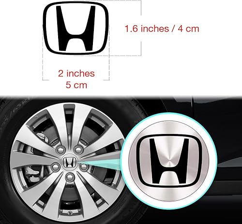 Miniatura 9 de IPG Adhesivos compatibles con Accord Civic Element CRV CRZ JDM con tapa central para neumáticos (logotipo 2 pulgadastapa central 2.25 pulgadas) (4