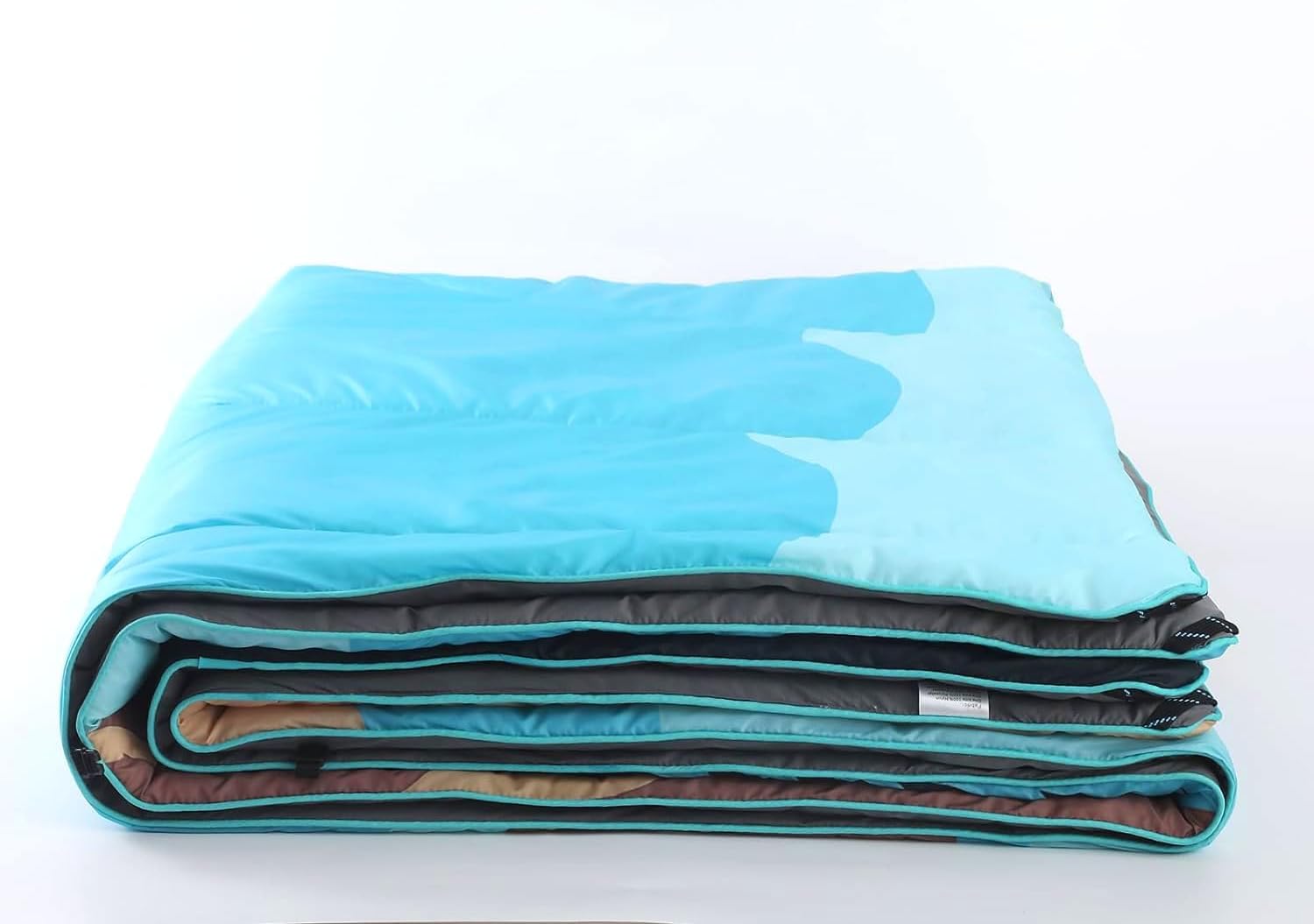 Camping Blanket, Puffy Waterproof Travel Blanket, Warm Cozy Picnic Blanket, for Outdoors, Travel, and Mountain.(Lake, 78" x 56")