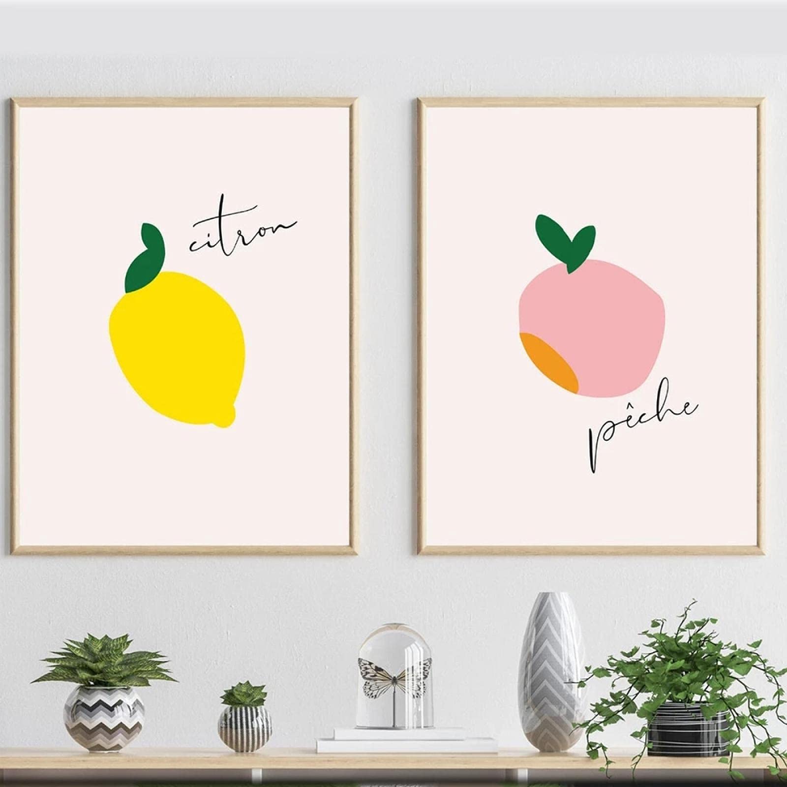 Toile Art Moderne Fruit Orange Pêche Impression Premium 50x70cm - 8