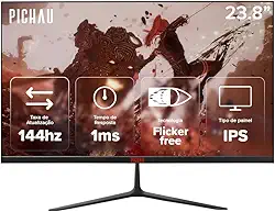 Monitor Gamer Pichau Athen V3 Pro | 23.8 Pol | IPS | FHD | 1ms | 144Hz | HDMI/VGA | PG-ATH24V3P-BL02