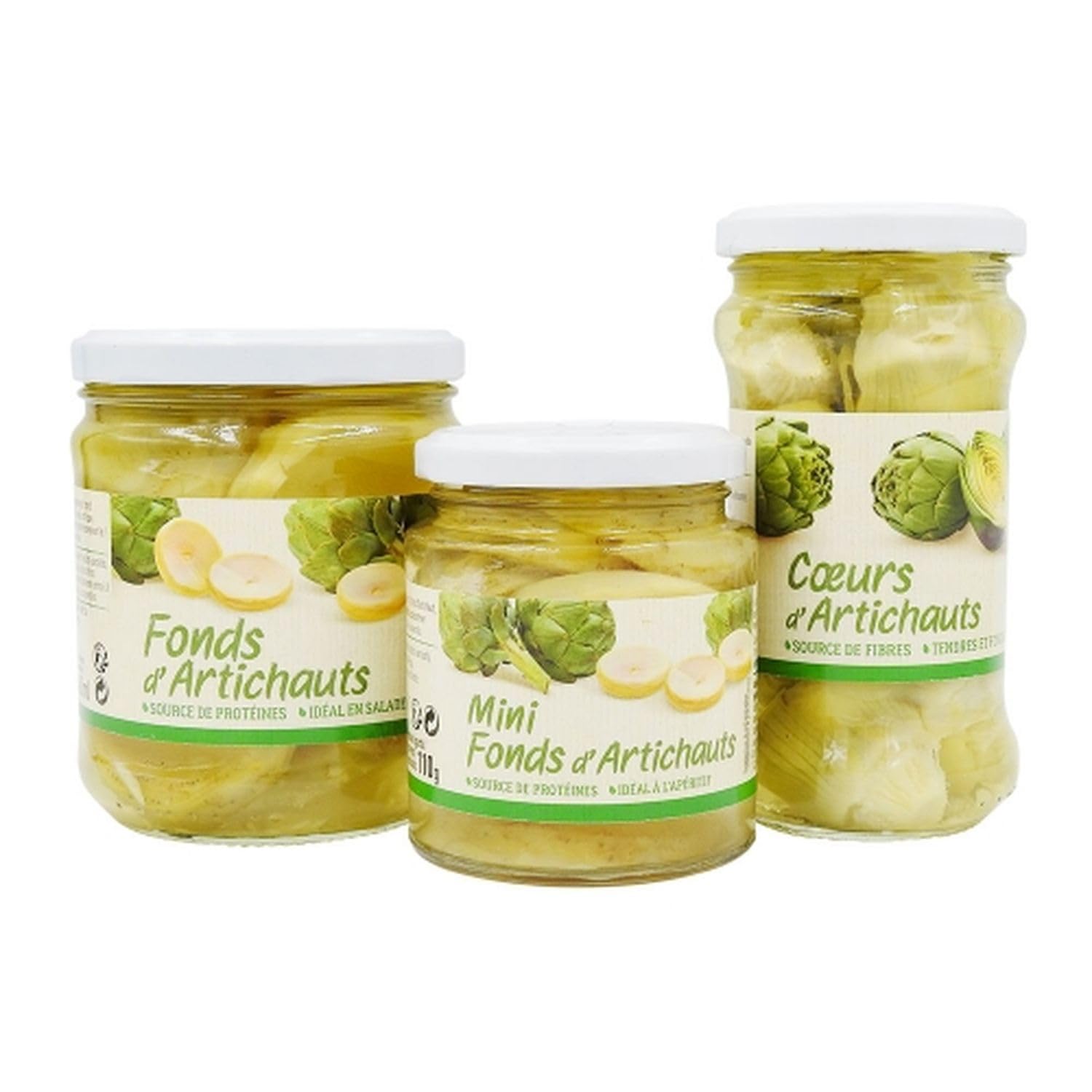 Lot 12x Coeurs d'artichauts - Bocal 280g