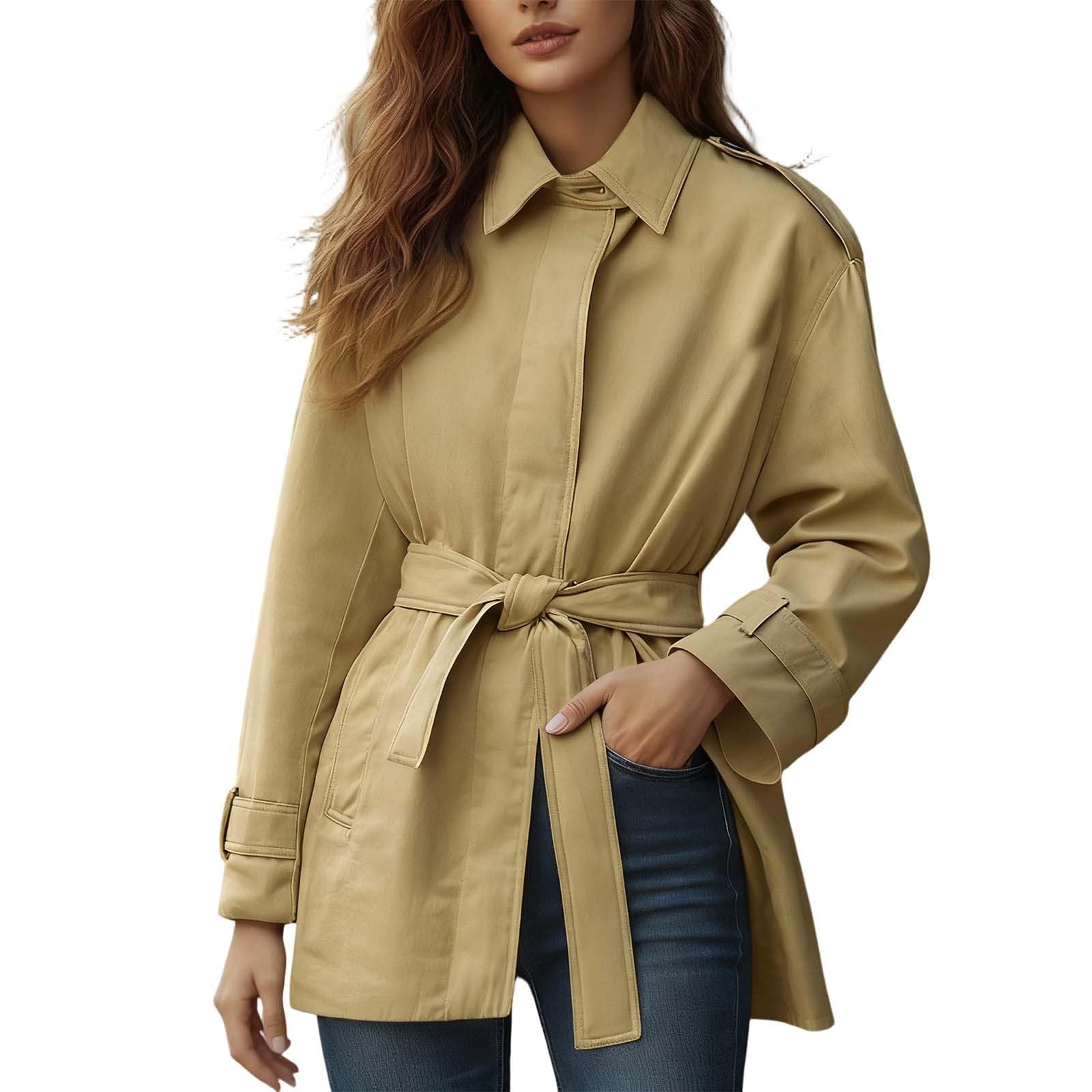 Chaqueta Mujer Abrigo Entretiempo Invierno Cazadora Plumiferos，Abrigo ajustado femenino con cinturón capucha desmontable corte ceñido reversible chaqueta acolchada sintética resistente al para invier