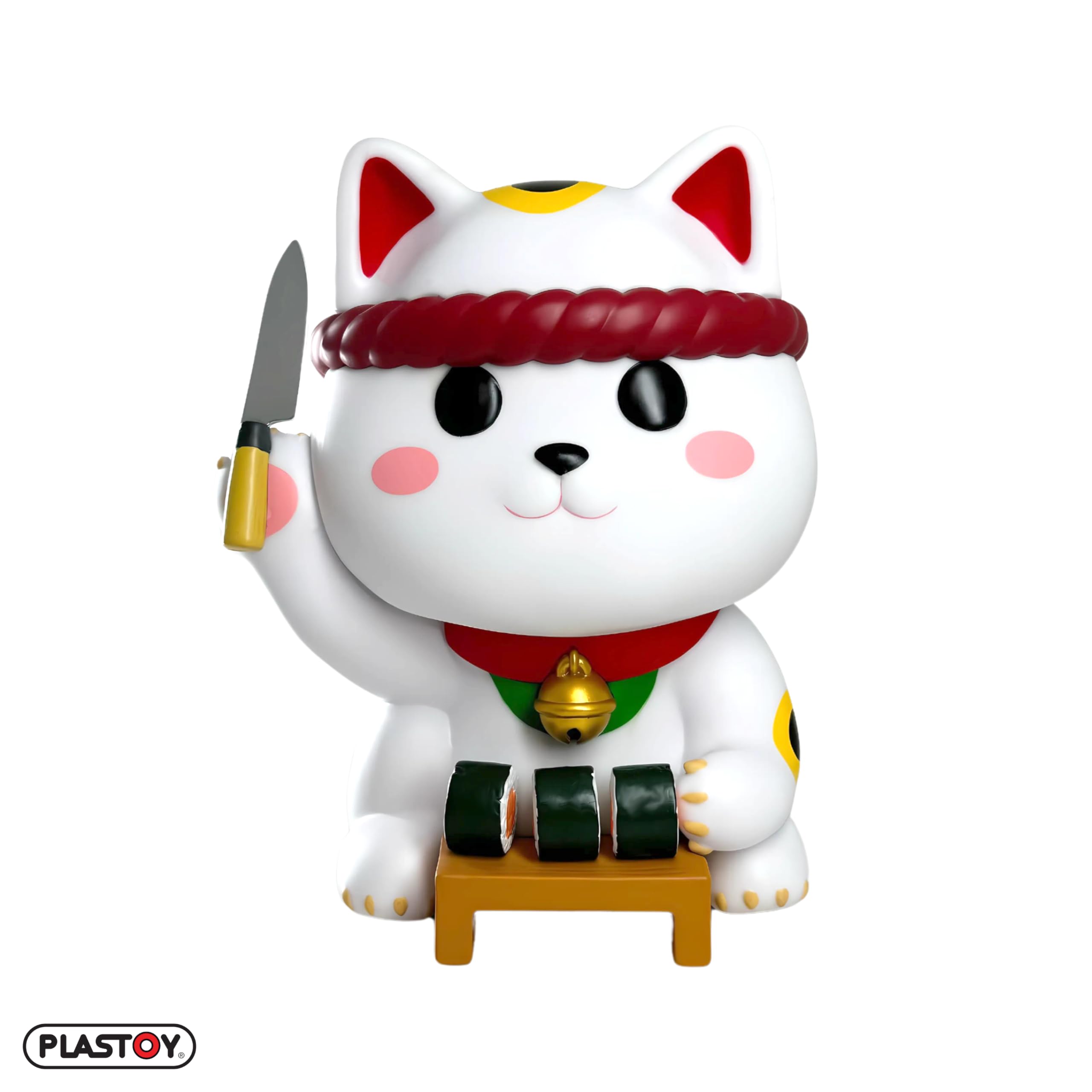 Plastoy Mogu Pets Figurine Maki Manekineko - Résine - 15 cm