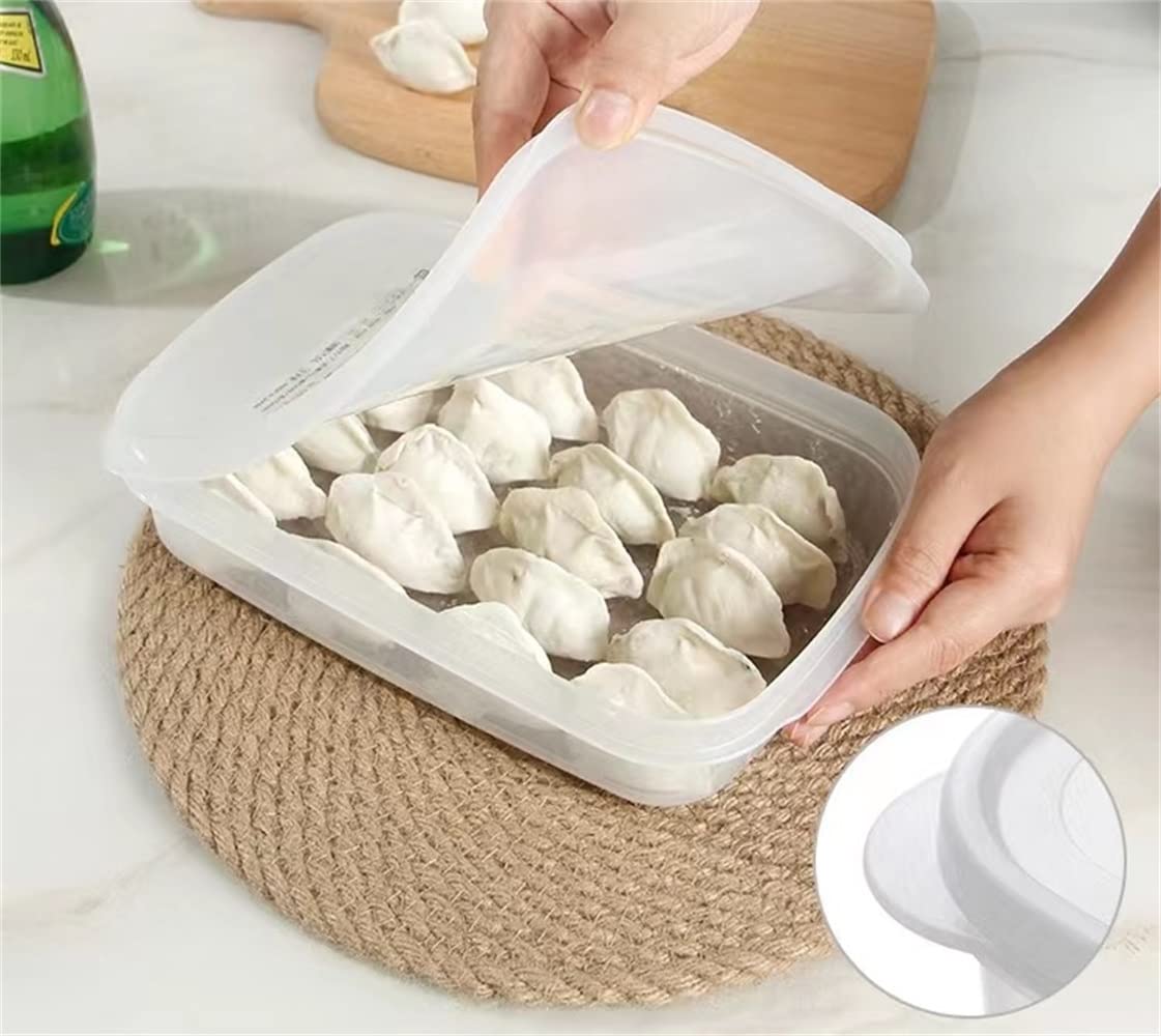 Lot de 2 boîtes à bacon en plastique pour conserver la viande et les aliments au fromage, avec couvercle pour réfrigérateur, support peu profond pour biscuits de Noël