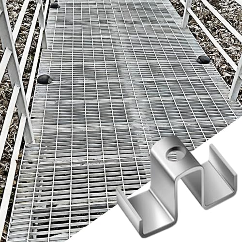 Attaches pour grilles de planchers de ponts et passerelles de jardin extérieur - 3