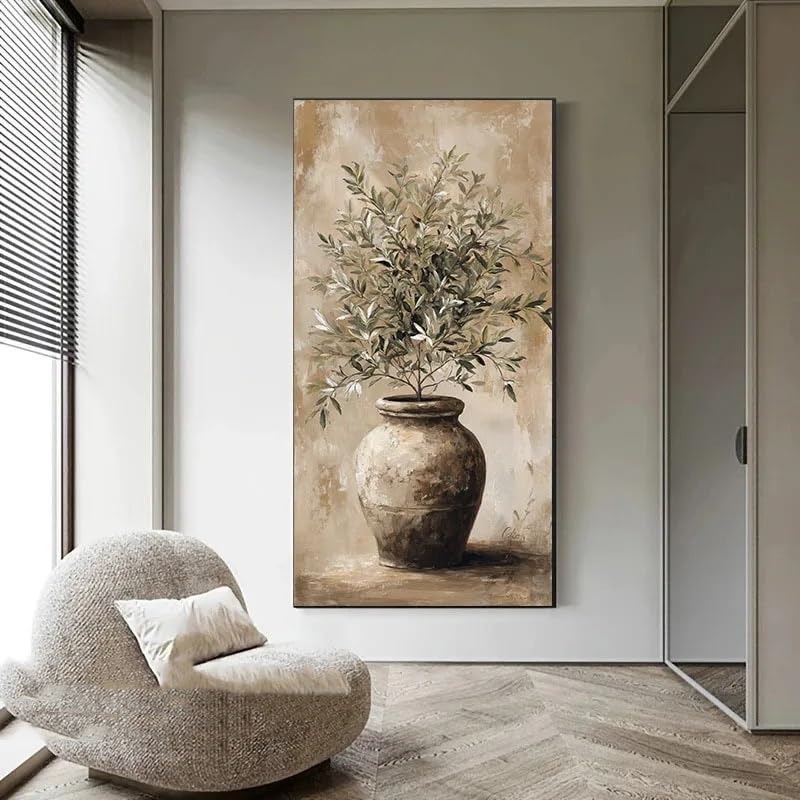 LTjiajuypd Quadro su tela con albero d'ulivo, ideale per decorare soggiorno, camera da letto, ufficio e cucina (70x140 cm).