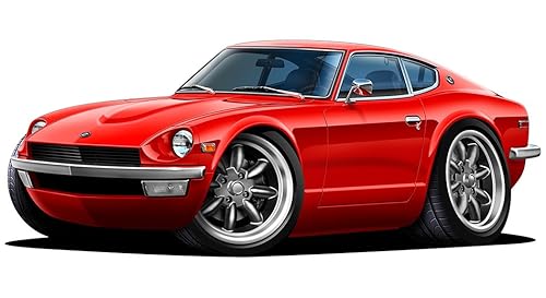 1970 Datsun 240Z - Calcomanía de pared de coche de dibujos animados de 2 pies de largo, calcomanía gráfica de coche deportivo para hombre, cueva,
