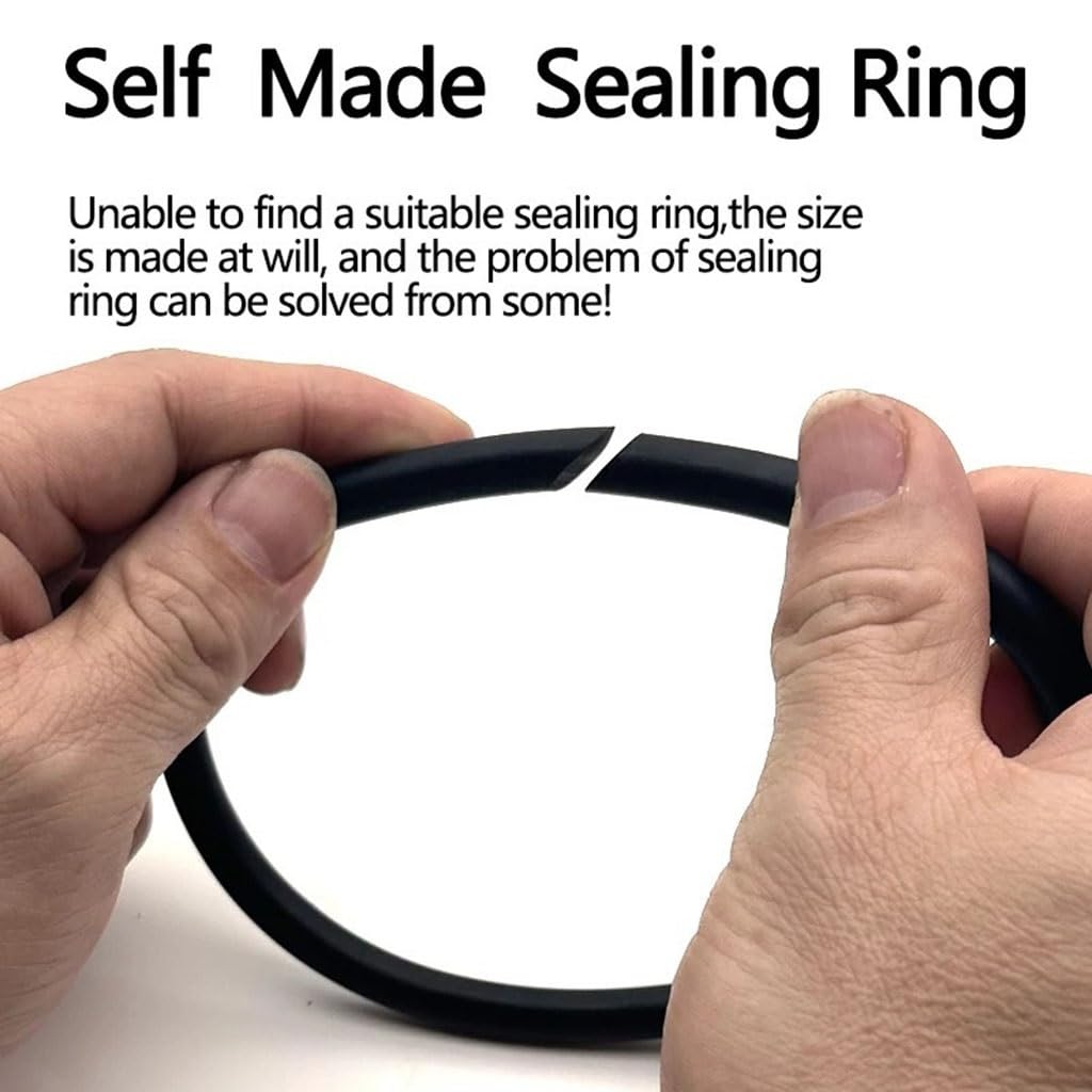 Cavo O-Ring Rotondo Solido FKM Nero Resistente agli Agenti Chimici al Calore Dell'olio | Cavo O-ring rotondo solido FKM nero resistente agli agenti chimici al calore dell'olio(OD5.5mm,5meter)