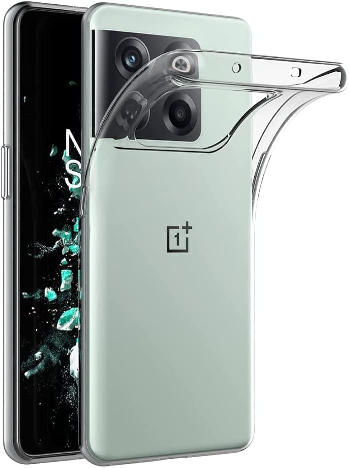 Case for OnePlus 10T / OnePlus Ace Pro (6.7 inch) Soft TPU Rubber Gel Bumper Transparent Back Cover