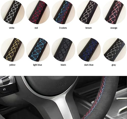 Miniatura 3 de OZEQO Funda personalizada para volante de automóvil accesorios originales de gamuza para Audi Q5 Q7 Q3 Q8 A6 A7 A8