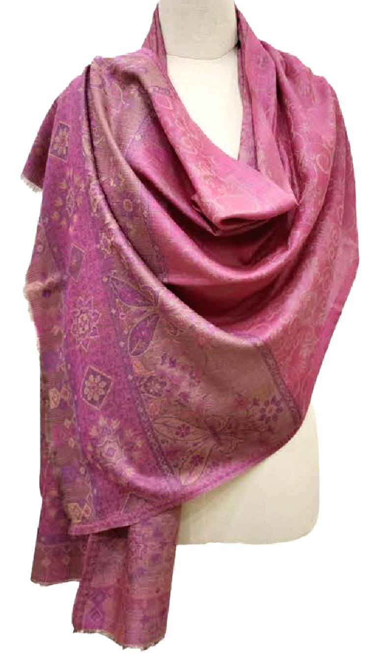 Lorenzo Cana Lusso Donna Pashmina Cashmere Sciarpa 100% Cashmere jacquard tessuto Paisley Pattern Sciarpa Cachemire Panno Cashmere Pashmina 78709
