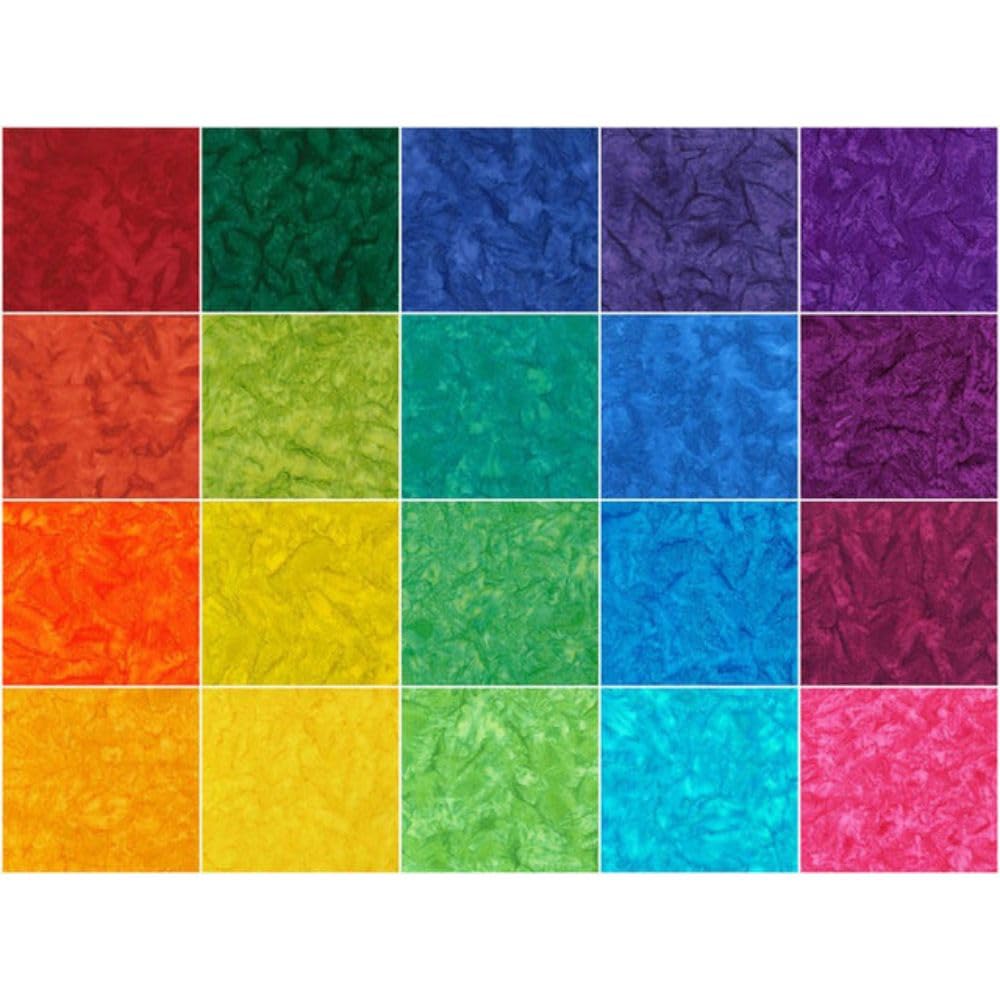 Robert Kaufman Fabric Quilt Kit - Artisan Batik Solids Prisma Dyes Bright Rainbow Charm Squares Pack, Quilt Kits for Beginners and Experts, 100% Cotton Fabric, 5" x 5" - Image 3