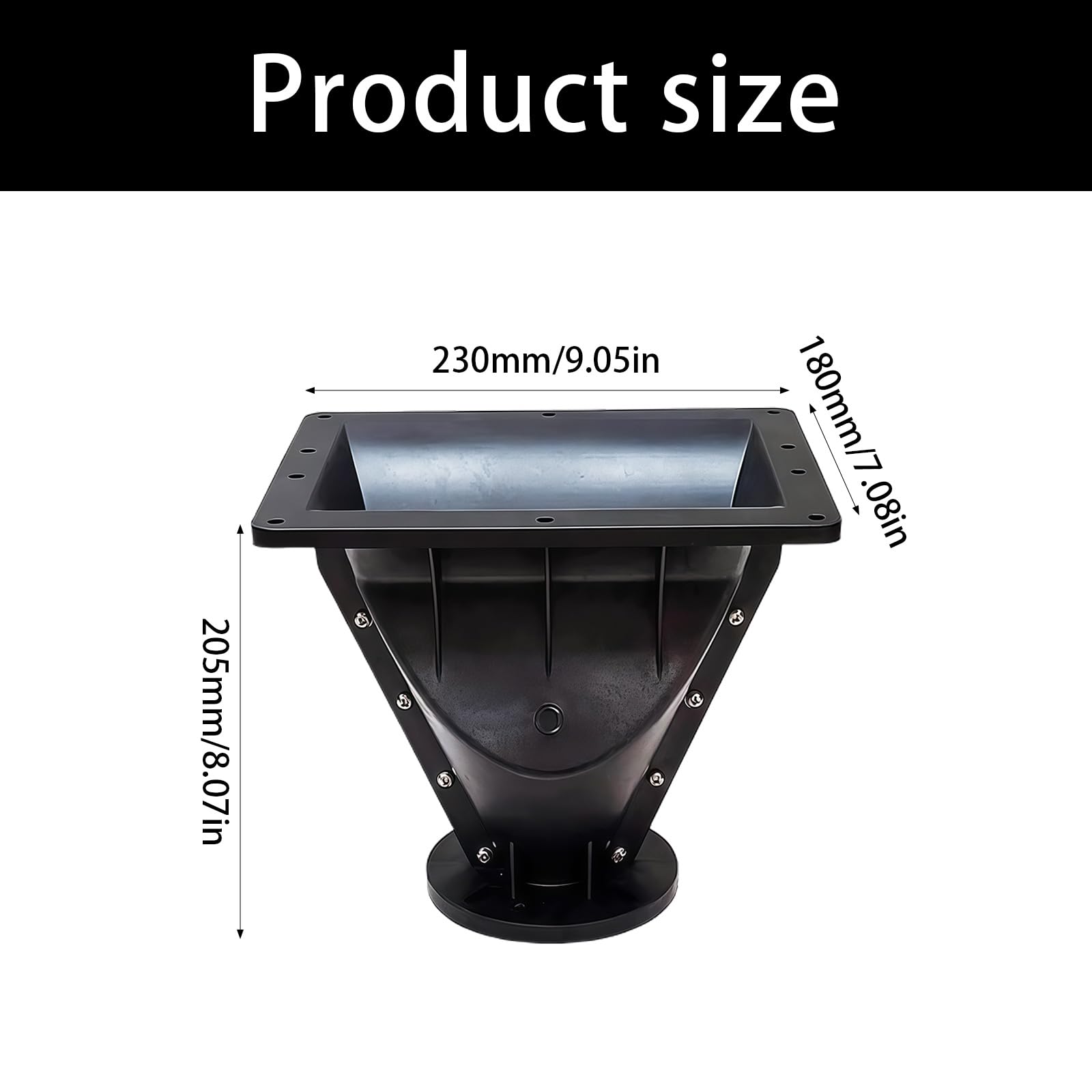 Klaxon sonore de 25,4 cm avec motif de dispersion de 100 x 10 pour une meilleure clarté sonore