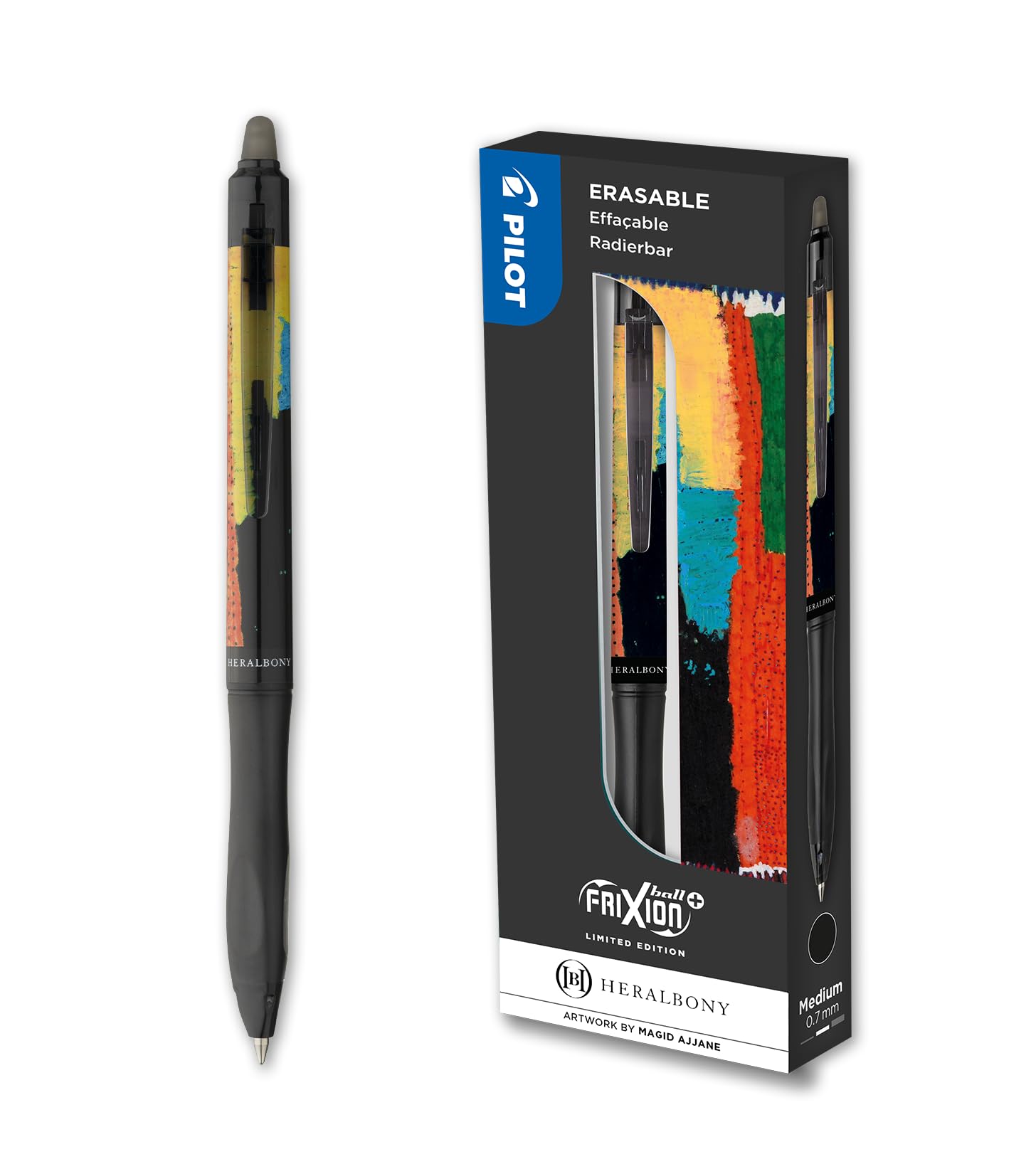 PILOT - FriXion Ball Plus Heralbony - Gift Set - Erasable Pen - Limited Artistic Edition - Germany Design - Printable and Refillable - Black Ink - Medium Tip