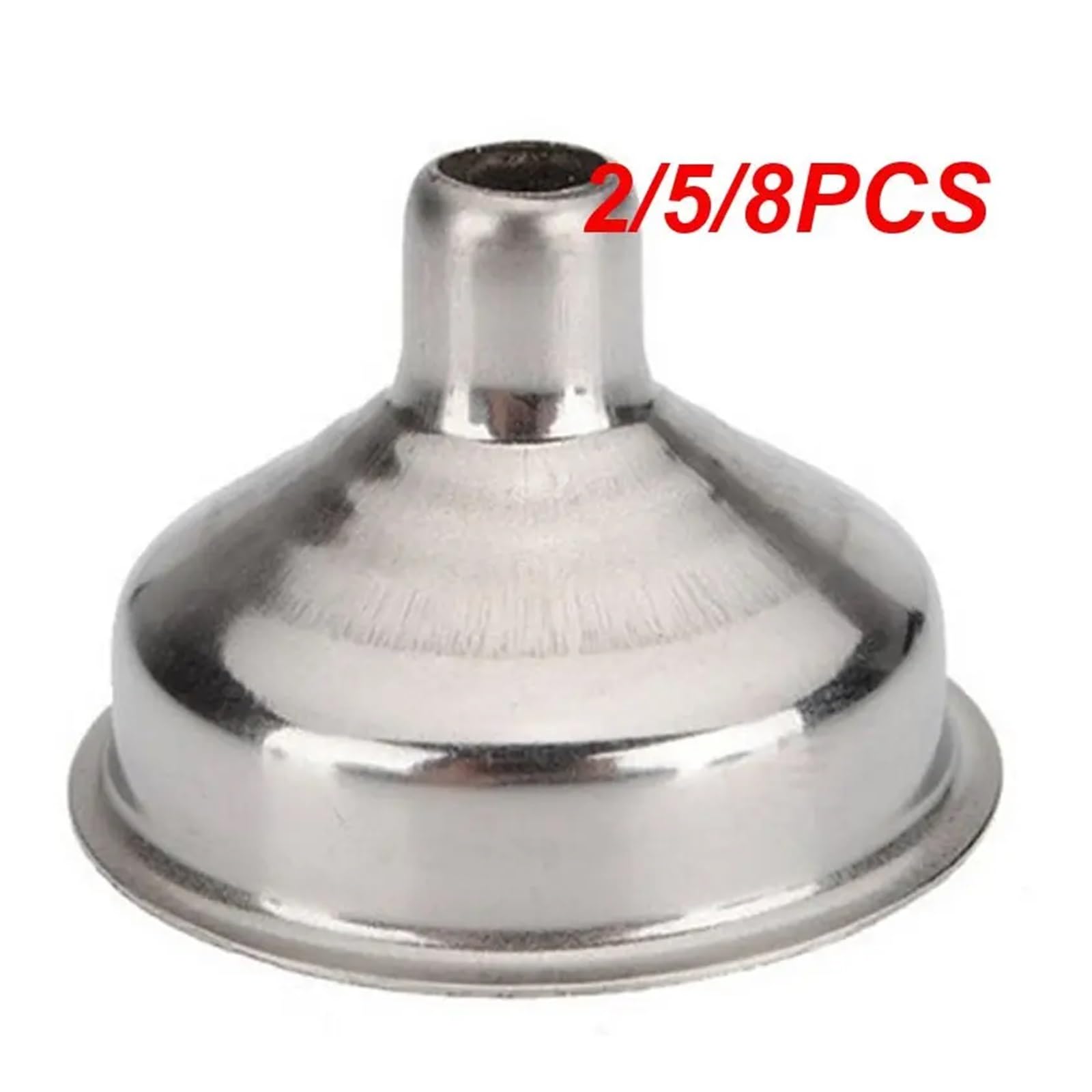 Imbuto in acciaio inox Confezione da 2/5/8 imbuti in acciaio inossidabile a bocca larga for fiaschetta, vino, uso domestico(8pcs)