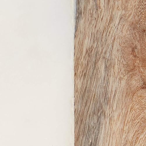 Miniatura 7 de Creative Home - Tabla de repostería de mármol blanco con madera de mango, plato de queso, 18 x 9 pulgadas