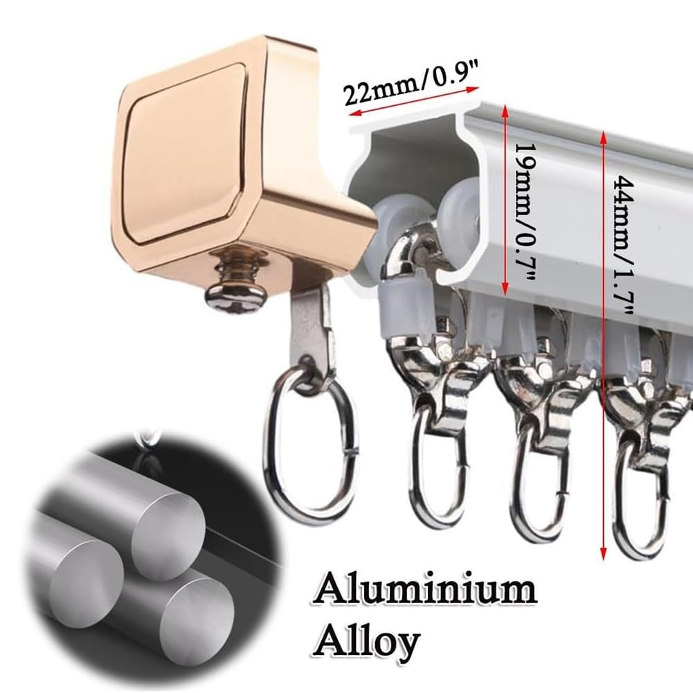 Deckenvorhangschienensystem, robuste Aluminiumstange für Raumteiler und Fensterbehandlungen