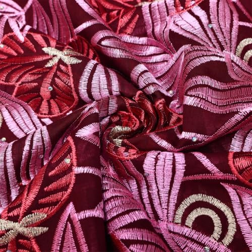 Flower Embroidered Swiss Voile Lace African Wedding Dresses — view 6
