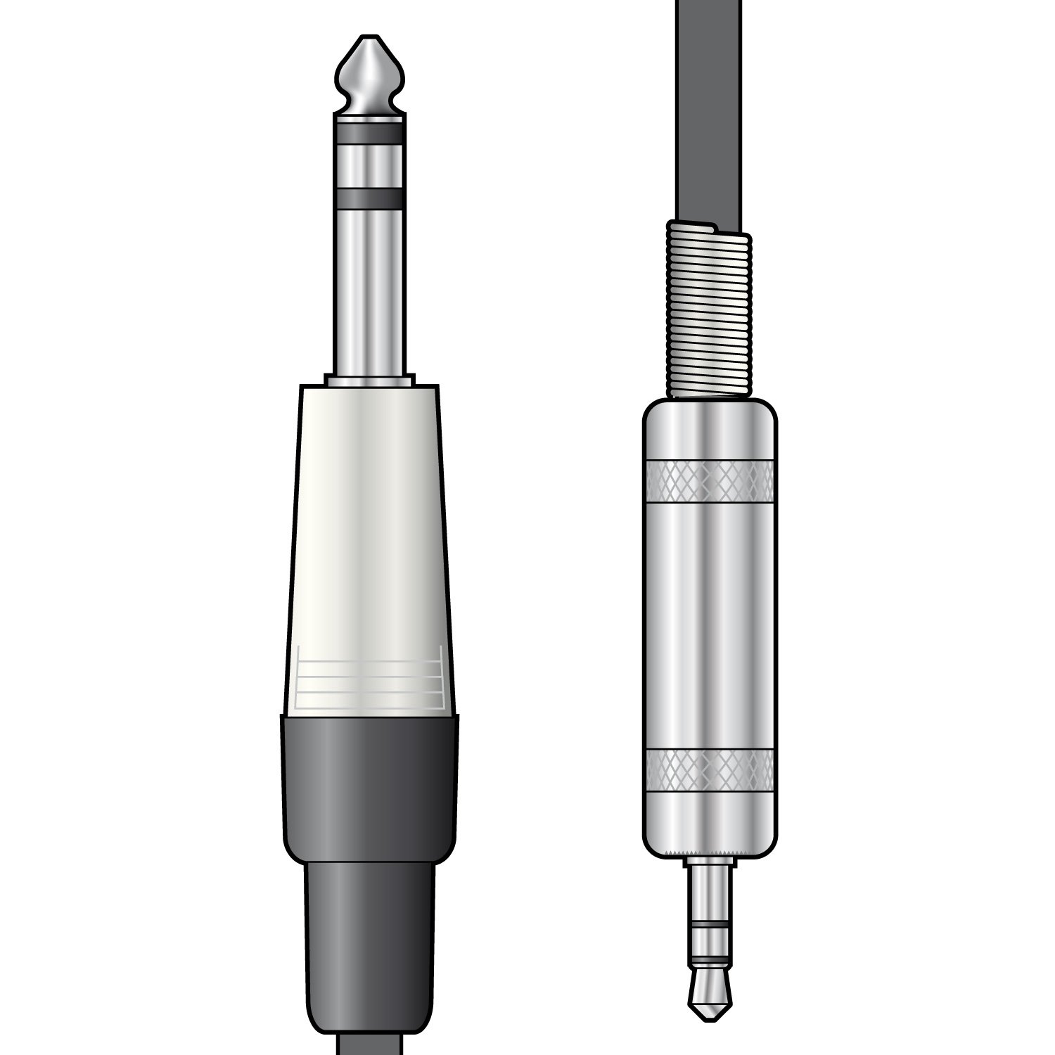 Citronic 6.3mm TRS Jack Plug To 3.5mm TRS Mini-jack PLug Classic Audio Cable ...