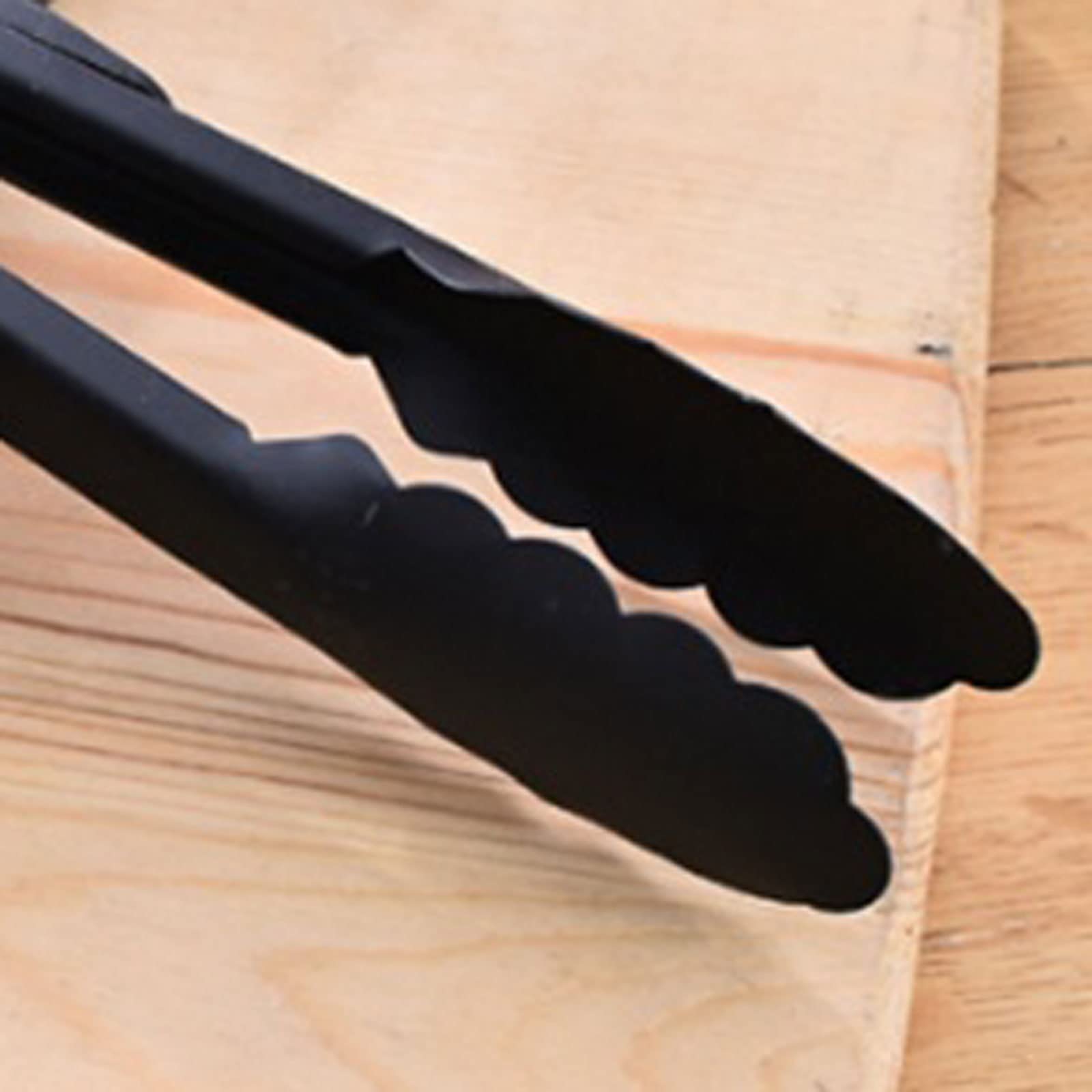 Pinze da cucina, Pinze in acciaio inossidabile siliconico 21 cm nere for barbecue da cucina