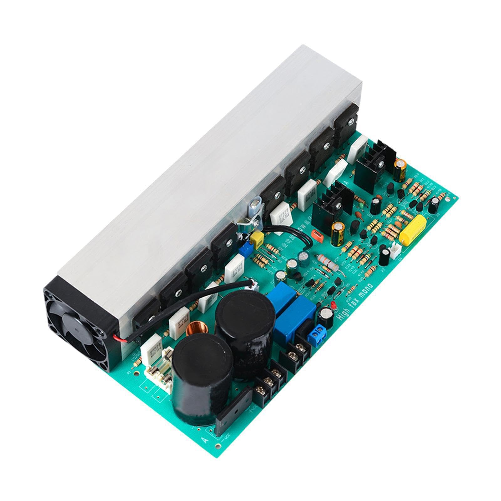 Placa amplificadora de potencia de 800 W con capacidad audio mono y corriente ajustable para un rendimiento flexible. Módulo amplificador canal mono, Condensador izquierdo