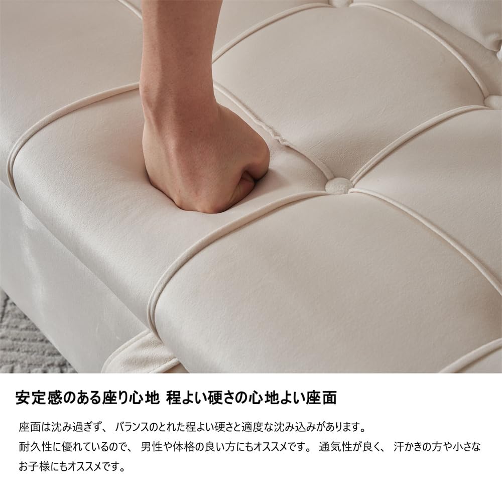 ソファー 2人掛け ソファ 収納付き クッション4個付き 金属脚付きカウチソファ Amazon｜ソファー 2人掛け ソファ 収納付き クッション4個付き 金属脚