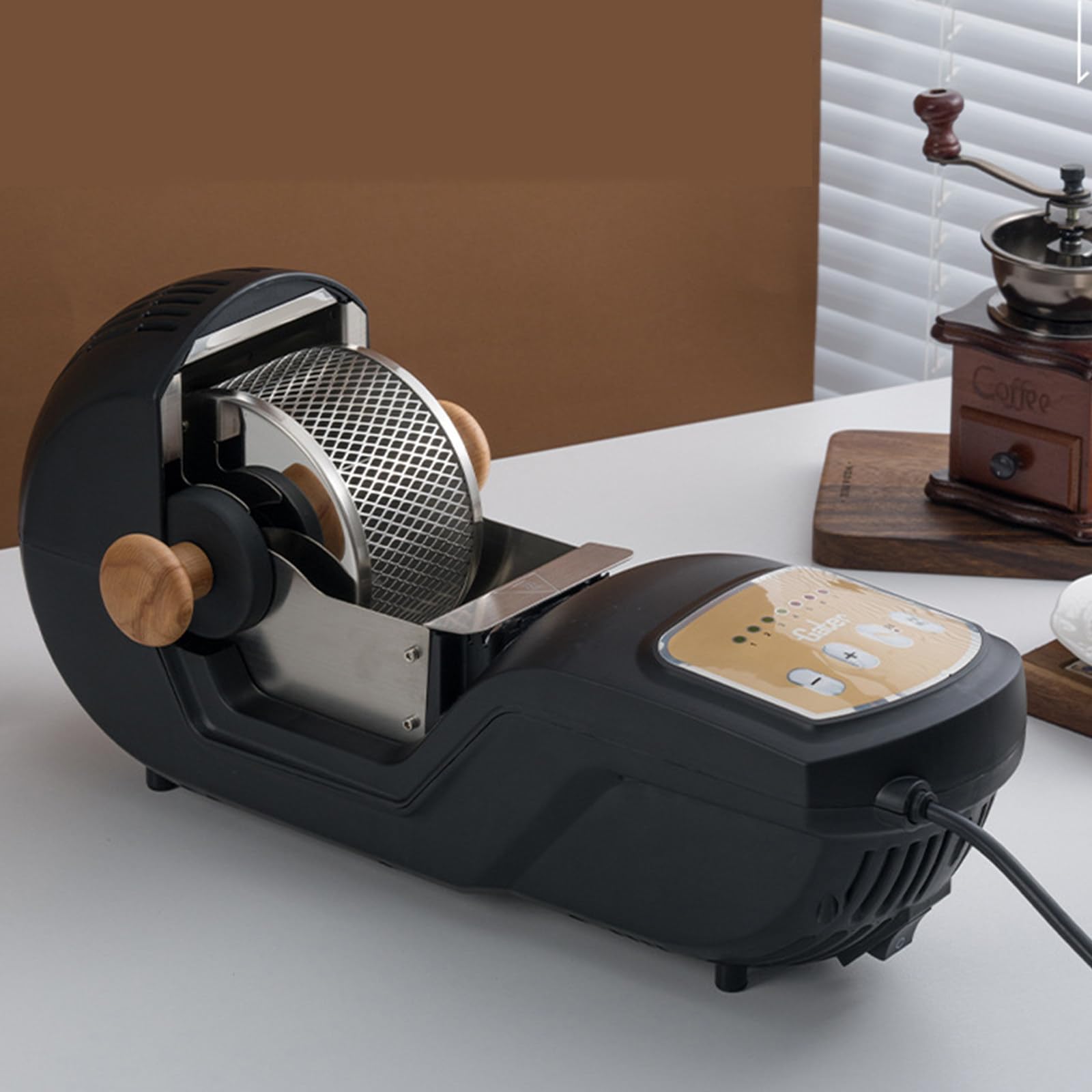 XUFWANYE Coffee Roaster, Automatic Coffee Bean Roasting Machine, 7 Levels of Adjustable Roasting Hot Air, Removable Stainless Steel Basket, for Freshly Roasted Coffee Beans