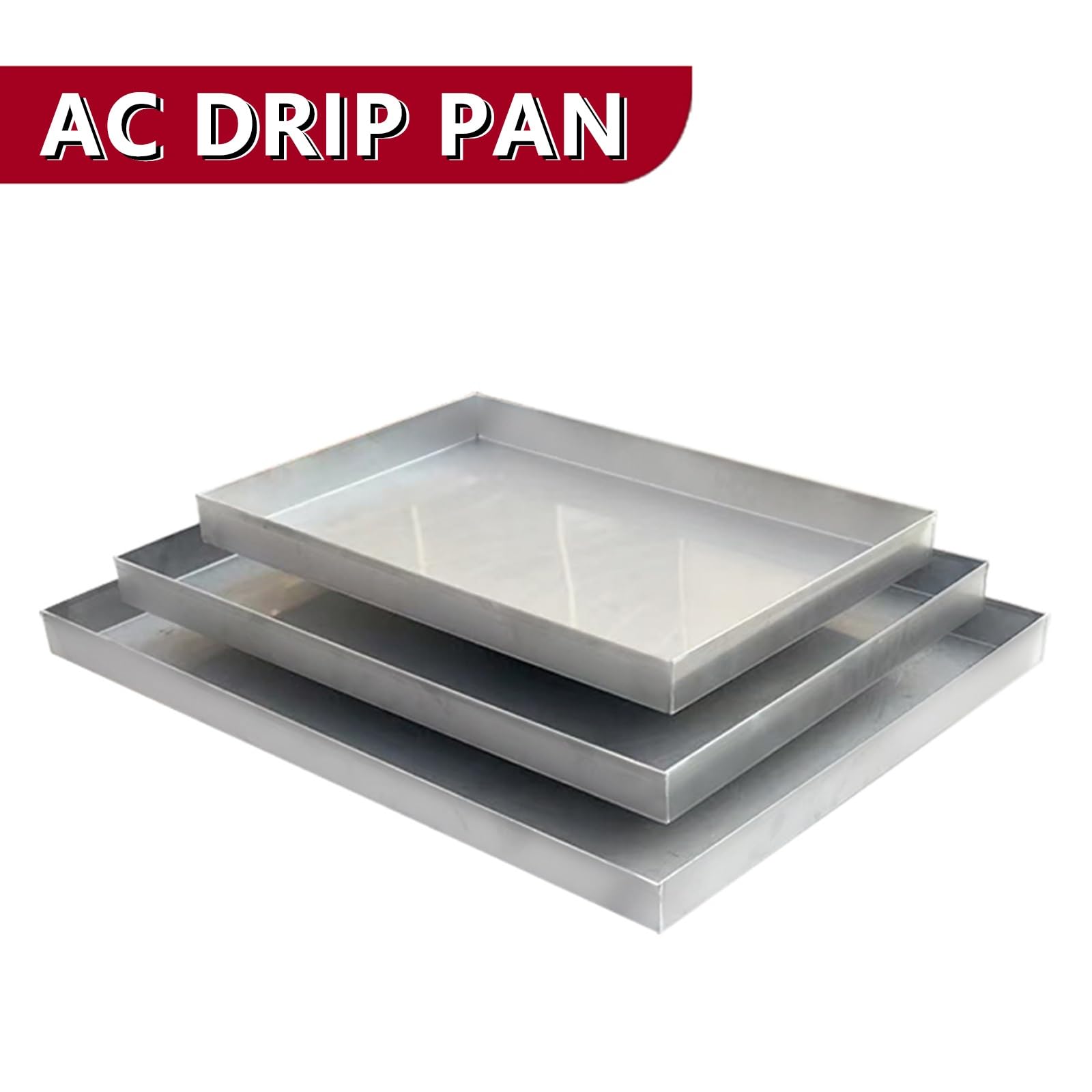 Edelstahl Wasserauffang Pflanzwanne Auffangwanne Rechteckig Tropfschale Zum Sammeln und Ablassen von Wasser Edelstahlwanne Auch for Kfz Grill Gastro(50x40cm(20x16in))