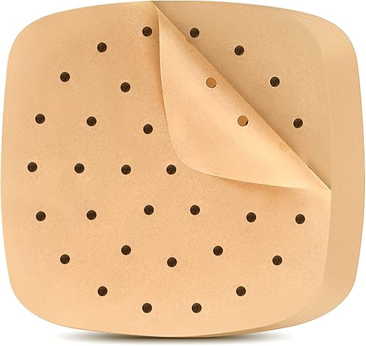 AW&SH Air Fryer Liners, 200pcs 8.5 inch Square Unbleached Air Fryer Disposable...