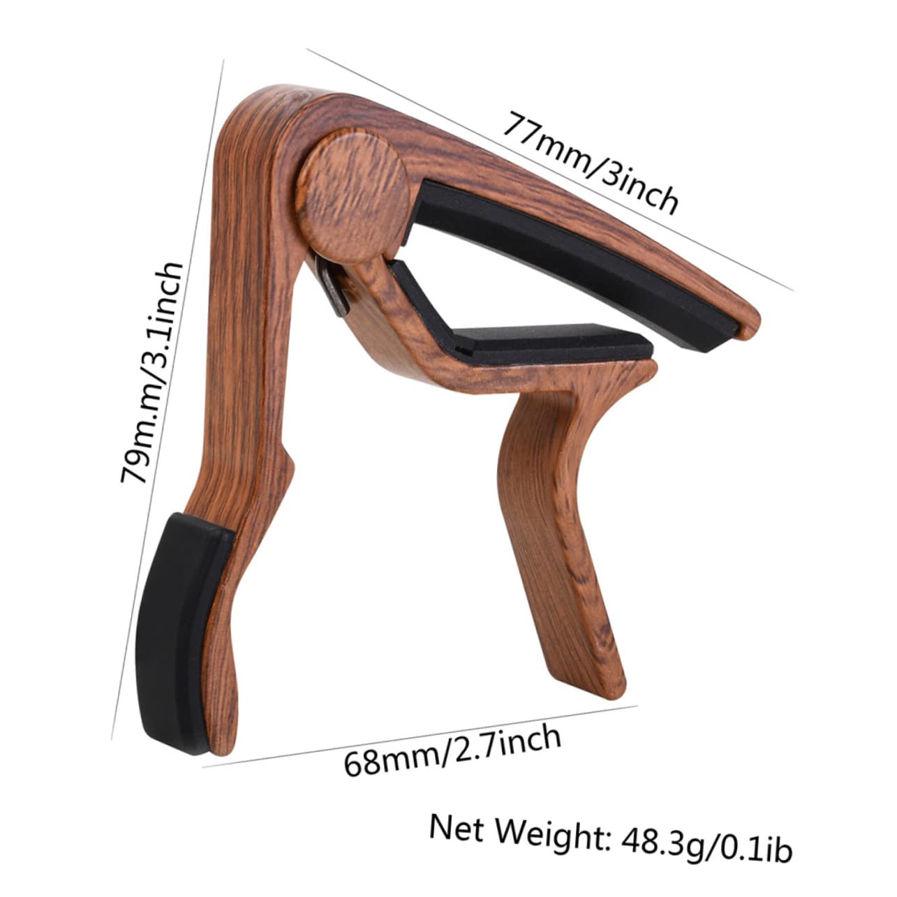 HANABASS 1 Set Professional Guitar Capo with Random Picks Durable Tone Clip for Acoustic Electric Bass Guitars Pitch Clamp for Easy Use Design Random Color