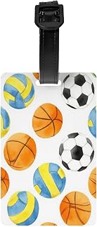 Sports Balls Luggage Tags with Privacy Protection for Men and Women Cruise Airport Luggage Travel