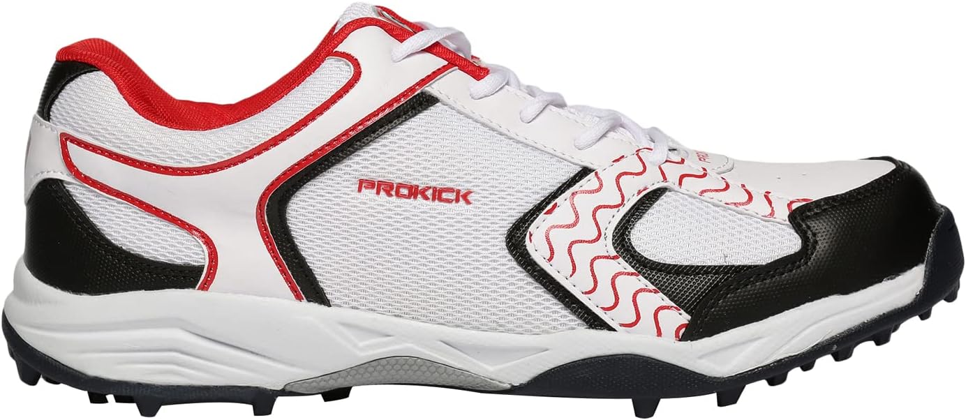 SG Prokick Spark Cricket Shoe, White/Red